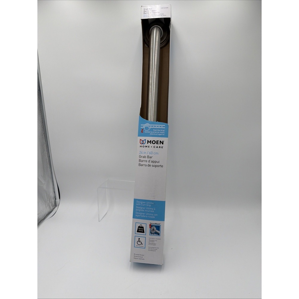 Moen LR8724D3GBN Home Care Designer‎ Elegance 24 Inch" Grab Bar Brushed Nickel